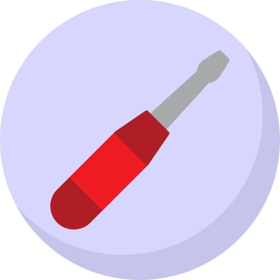 Screw Driver Flat Bubble Icon vector