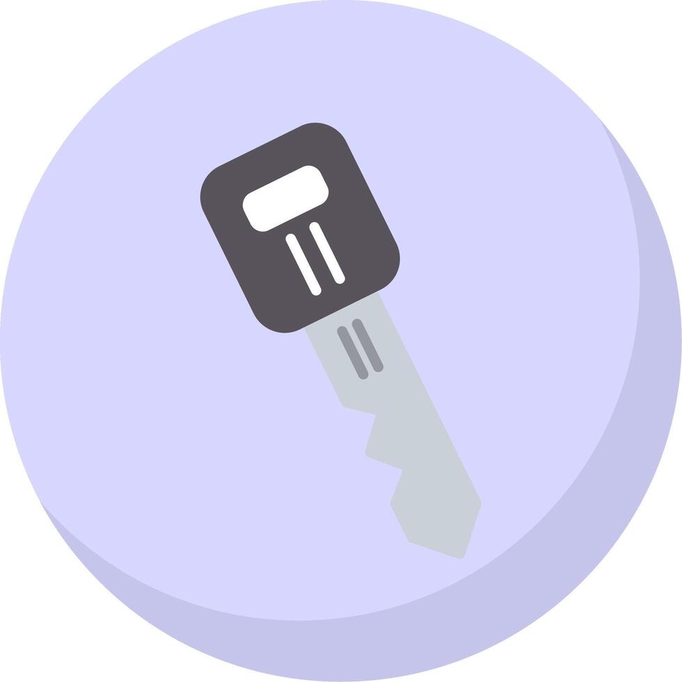Car Key Flat Bubble Icon vector