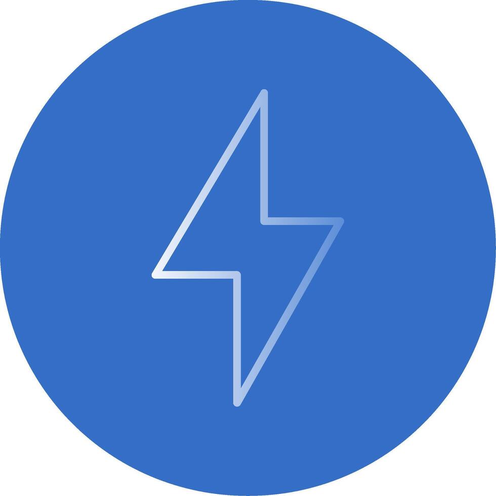 Thunder Bolt Flat Bubble Icon vector