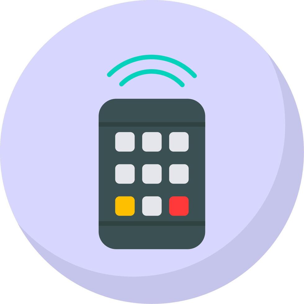 Remote Control Flat Bubble Icon vector