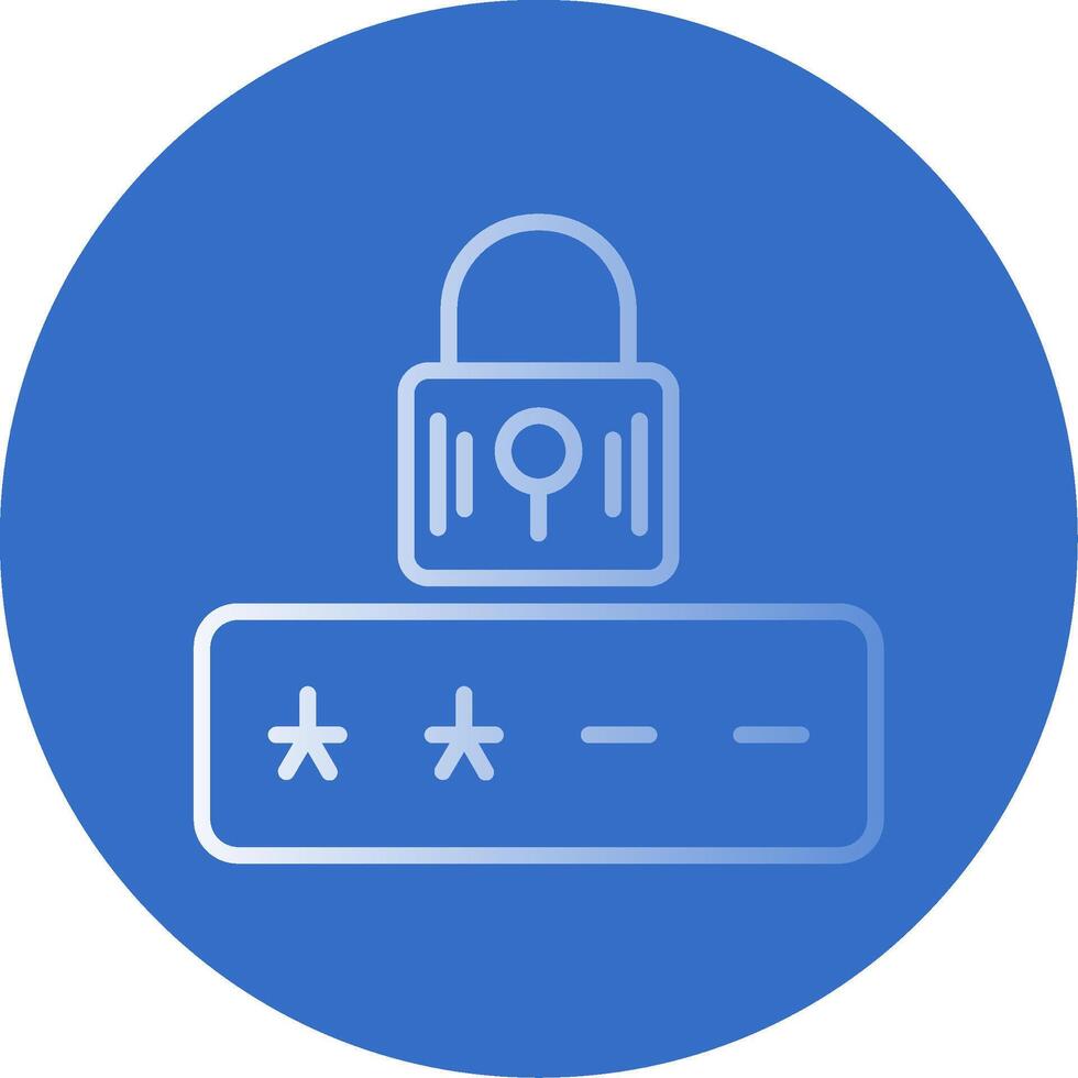 Password Flat Bubble Icon vector