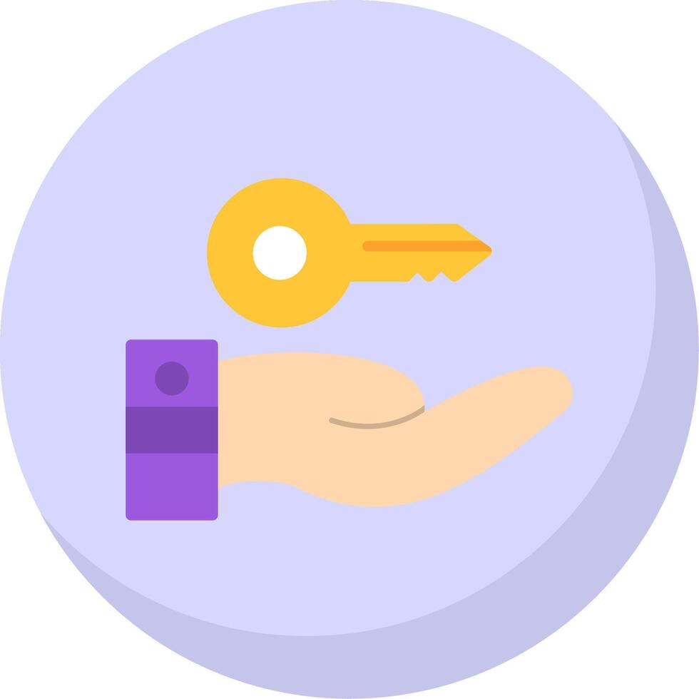 Hand Over Flat Bubble Icon vector