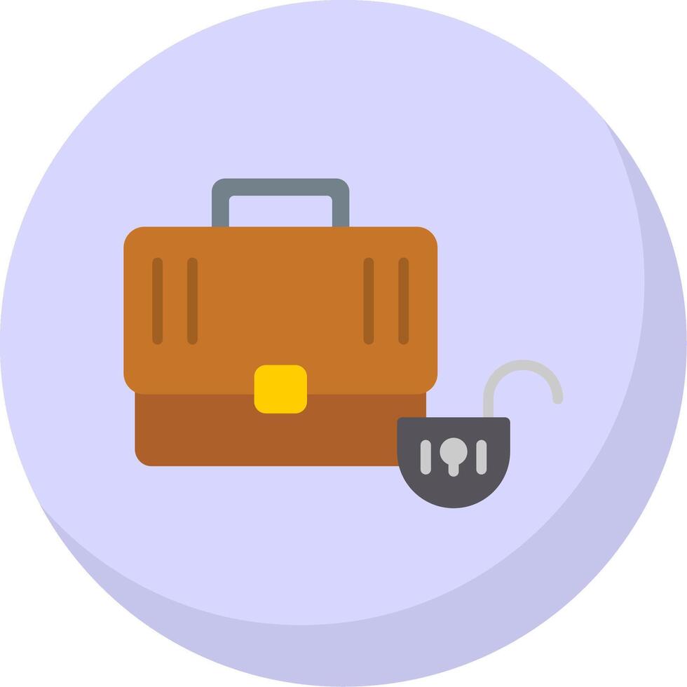 Briefcase Flat Bubble Icon vector