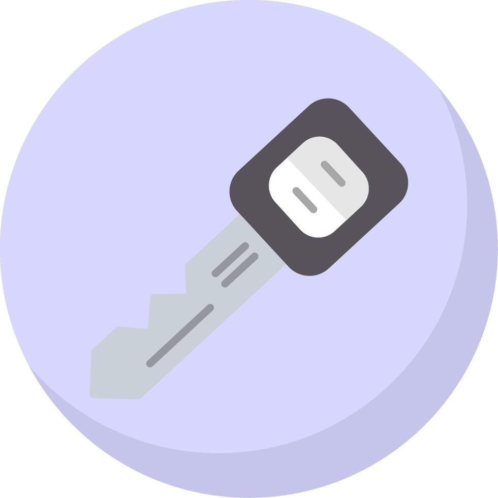 Car Key Flat Bubble Icon vector