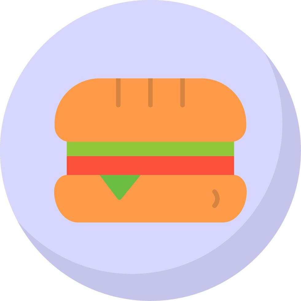 Sandwhich Flat Bubble Icon vector