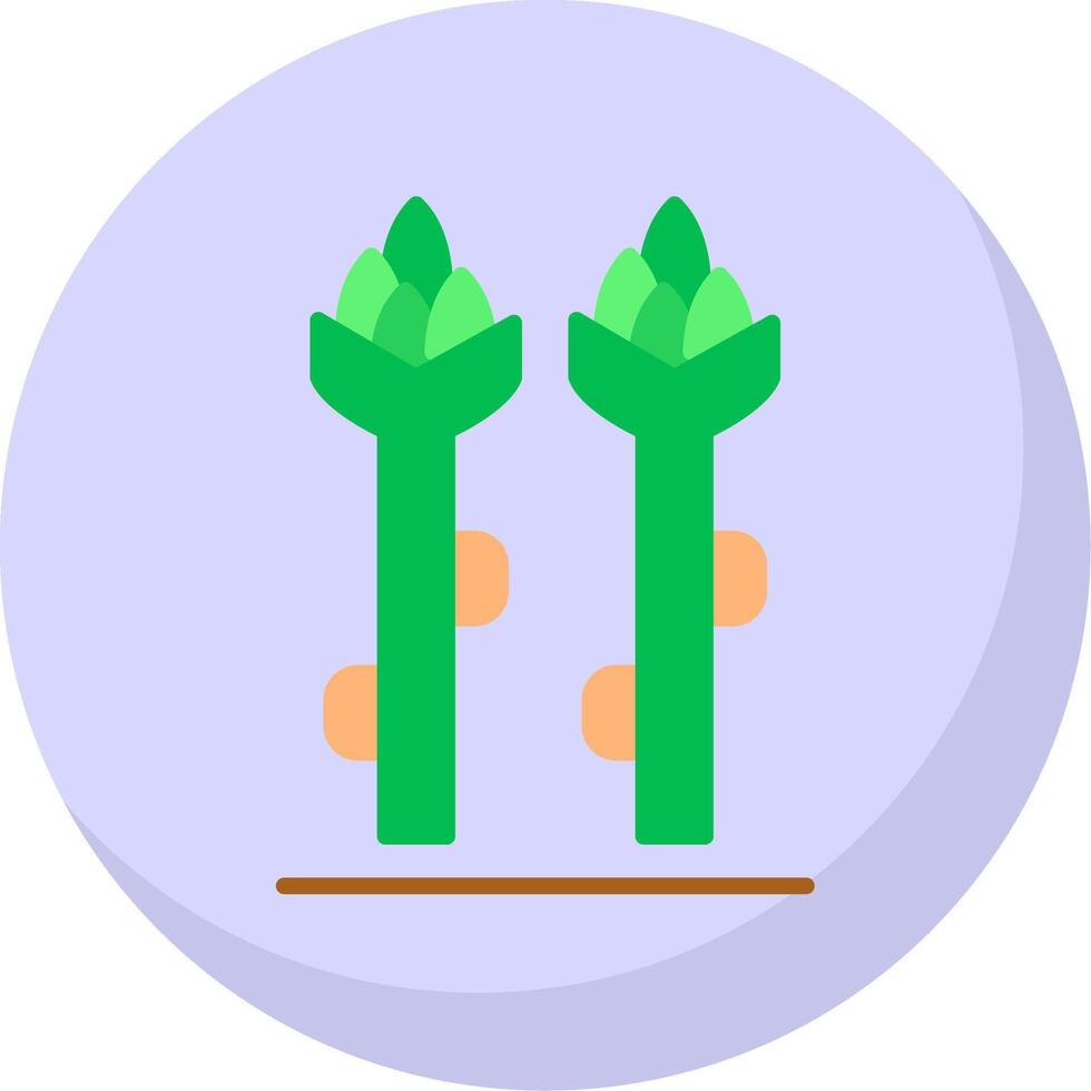 Asparagus Flat Bubble Icon vector
