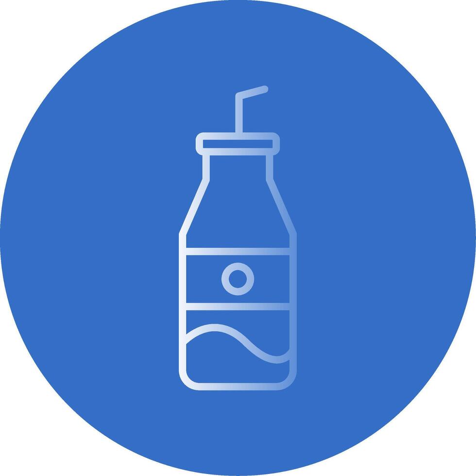 Soda Bottle Flat Bubble Icon vector