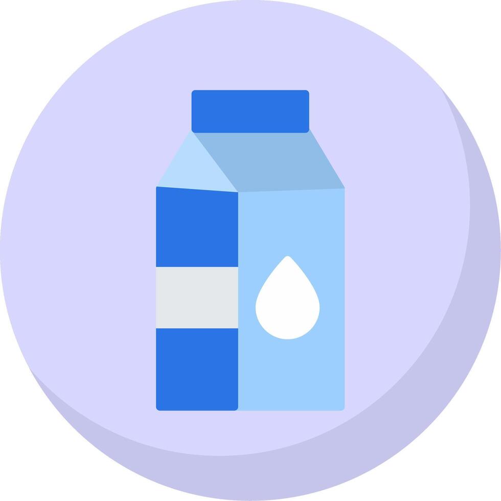 Milk Carton Flat Bubble Icon vector