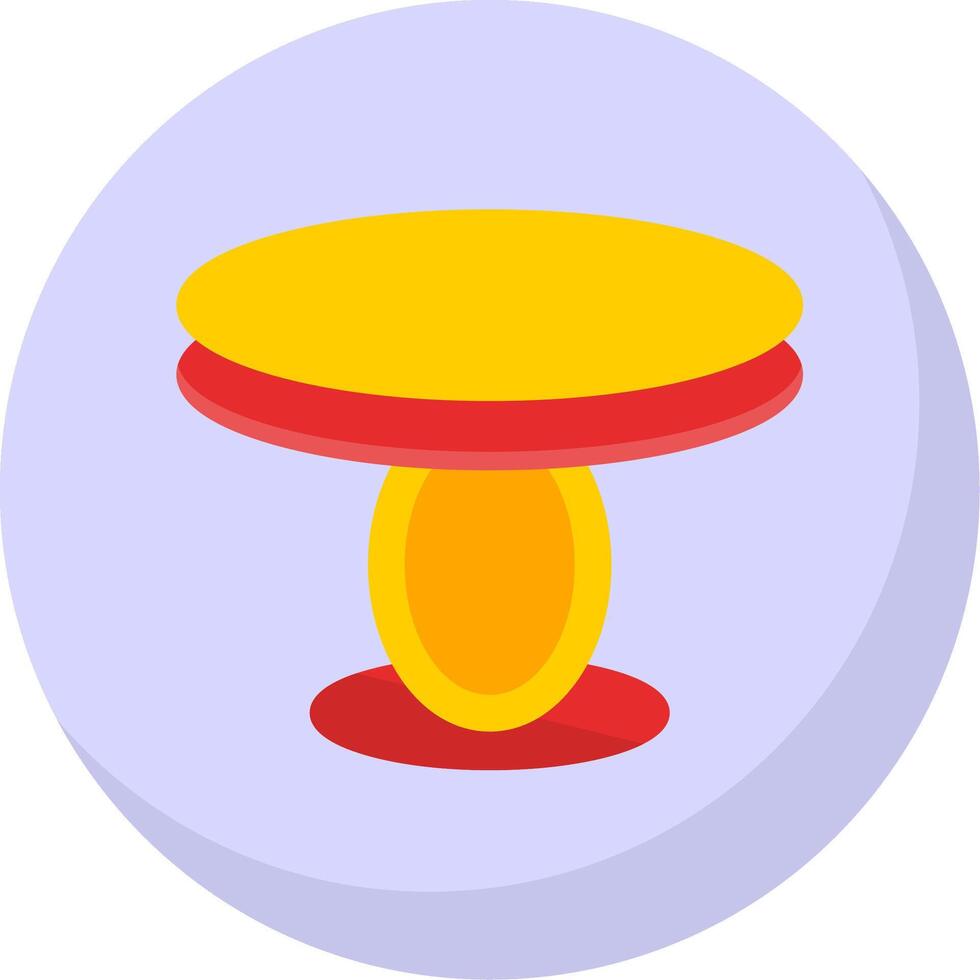 Dining Table Flat Bubble Icon vector