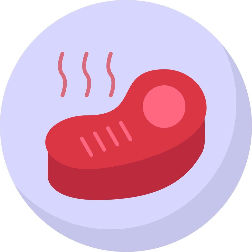 Steak Flat Bubble Icon vector