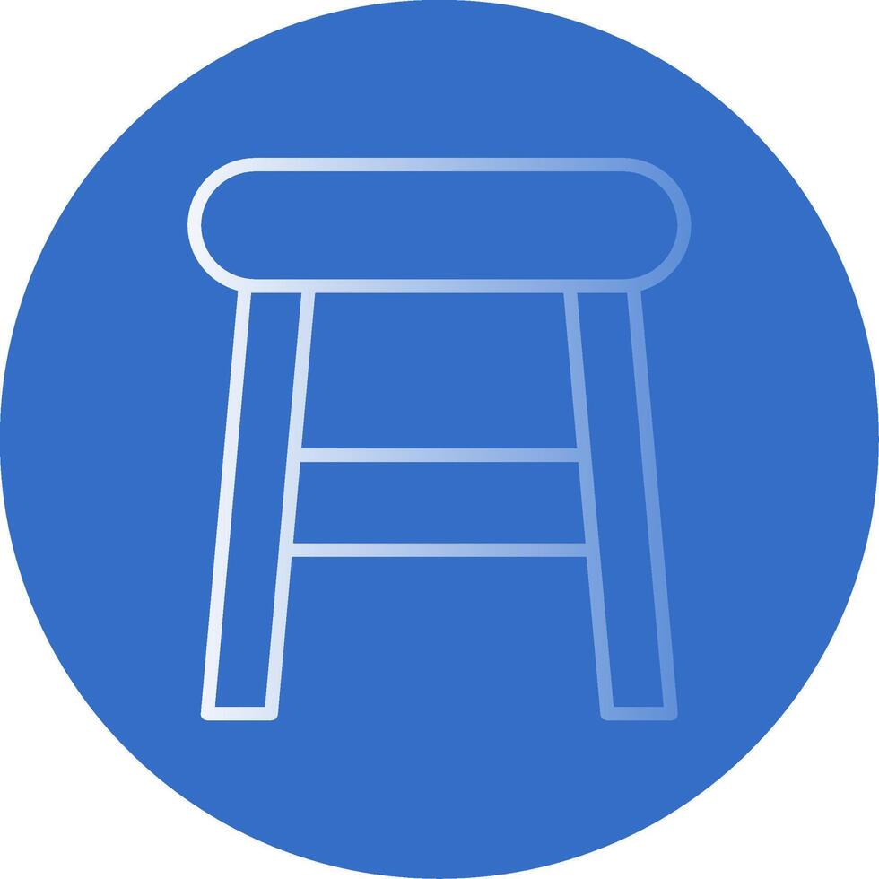 Stool Flat Bubble Icon vector