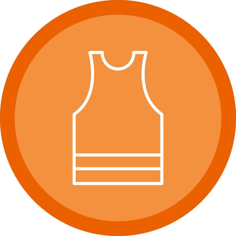 Undershirt Line Multi Circle Icon vector