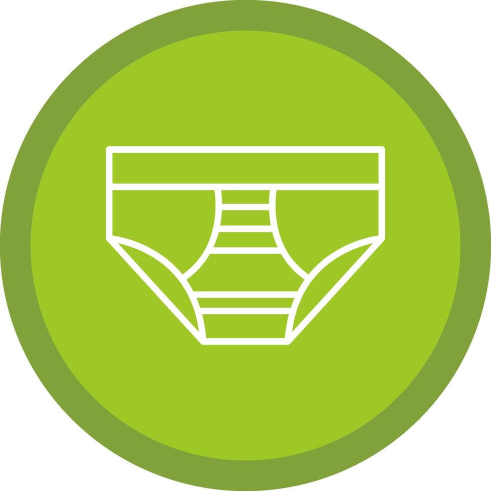 Underwear Line Multi Circle Icon vector