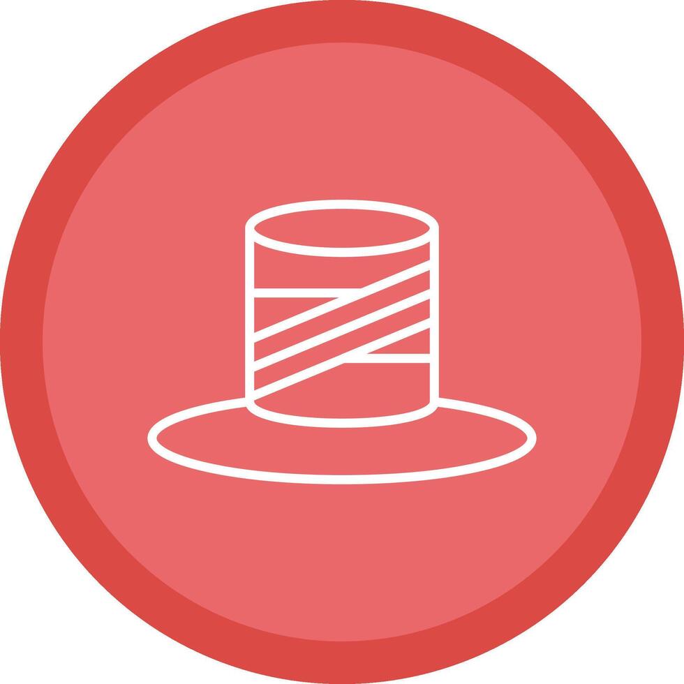 Top Hat Line Multi Circle Icon vector