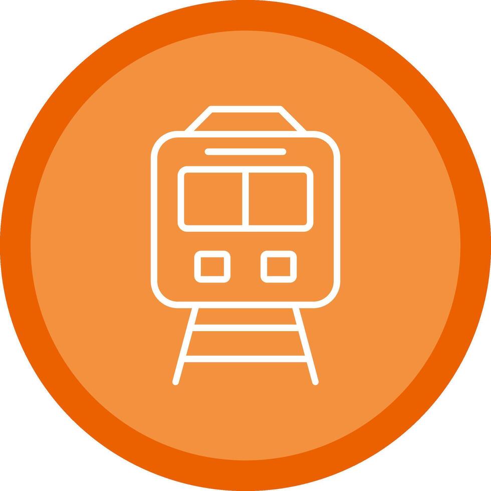 Train Line Multi Circle Icon vector