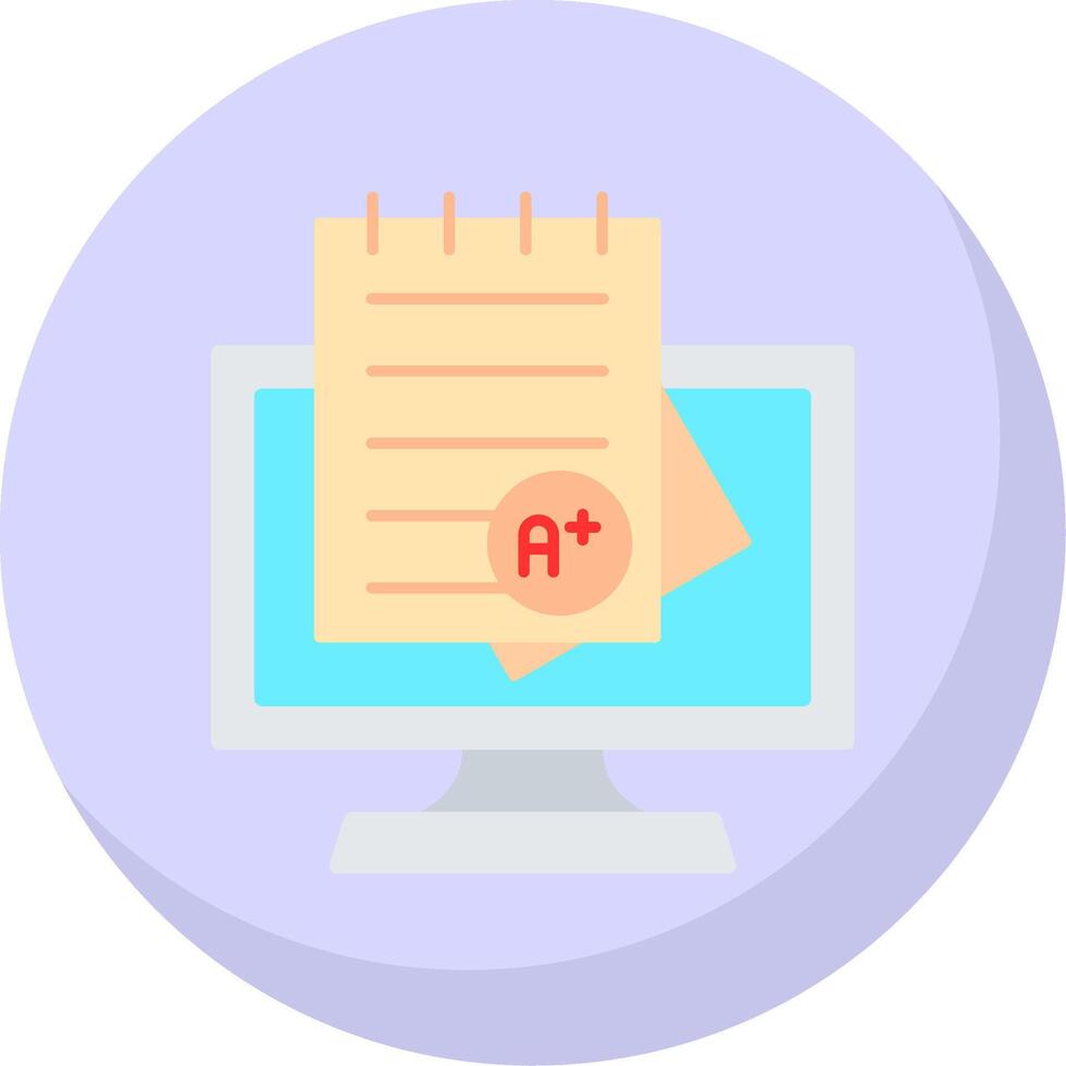 Grades Flat Bubble Icon vector