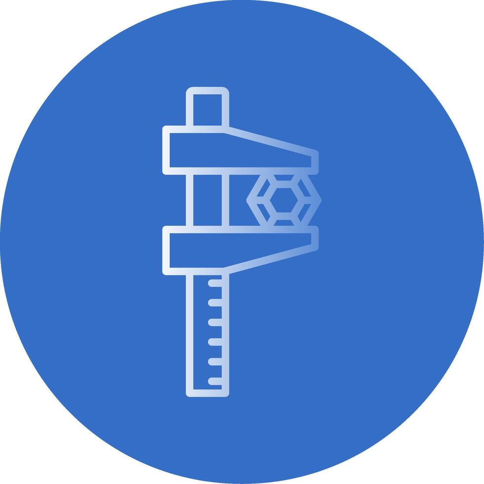Caliper Flat Bubble Icon vector