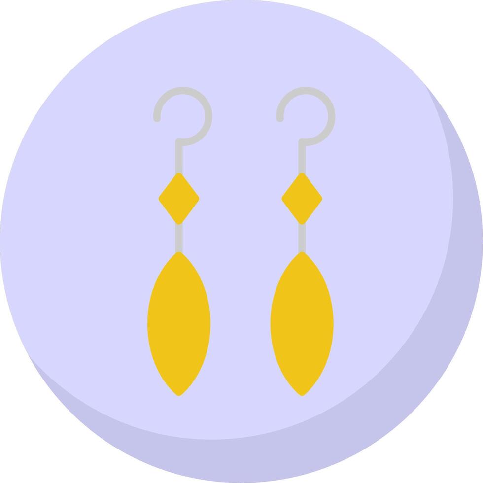 Earring Flat Bubble Icon vector