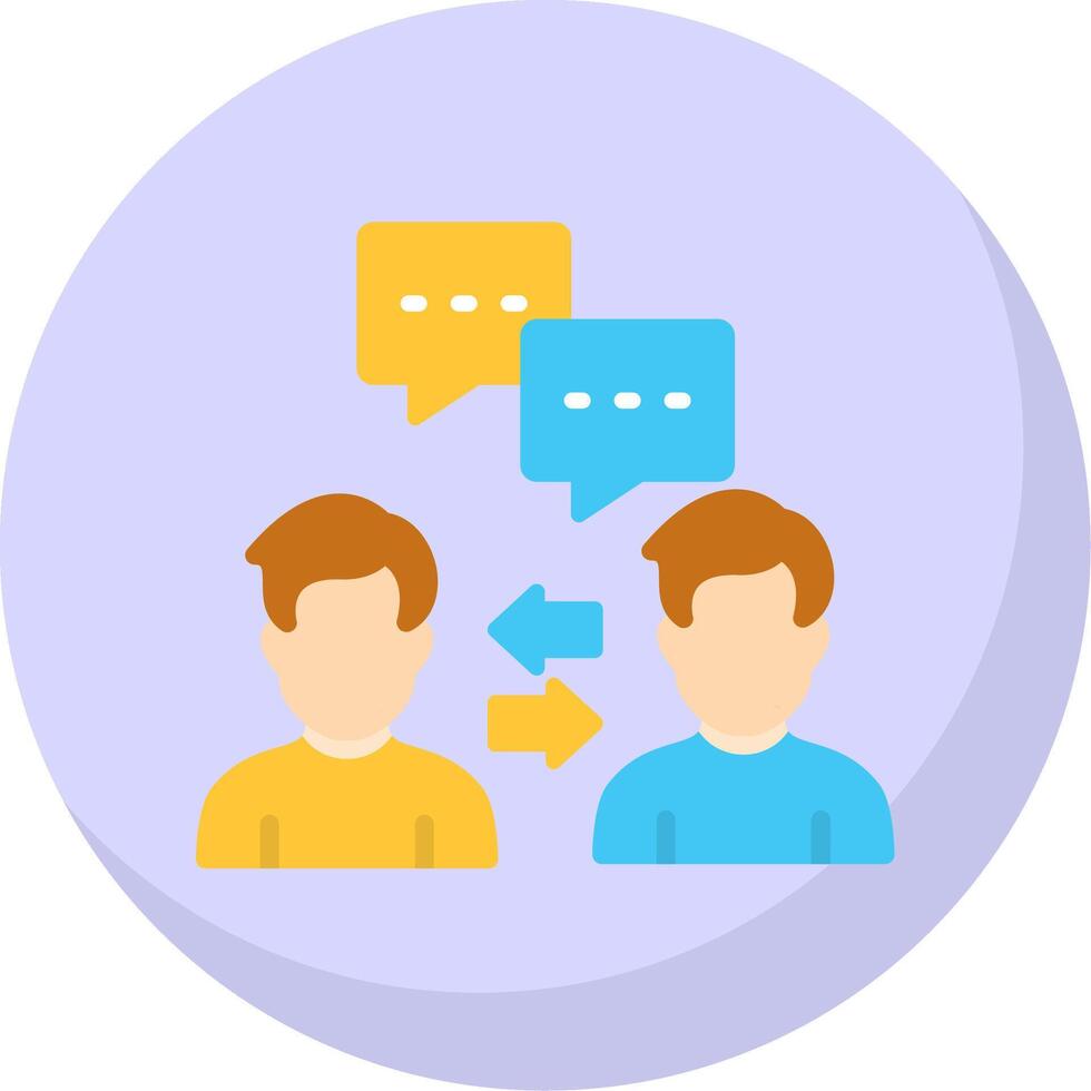Communication Flat Bubble Icon vector