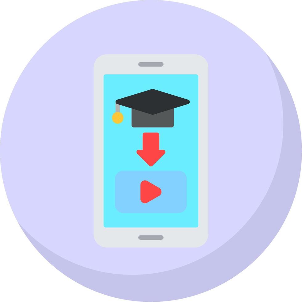 Educational Flat Bubble Icon vector