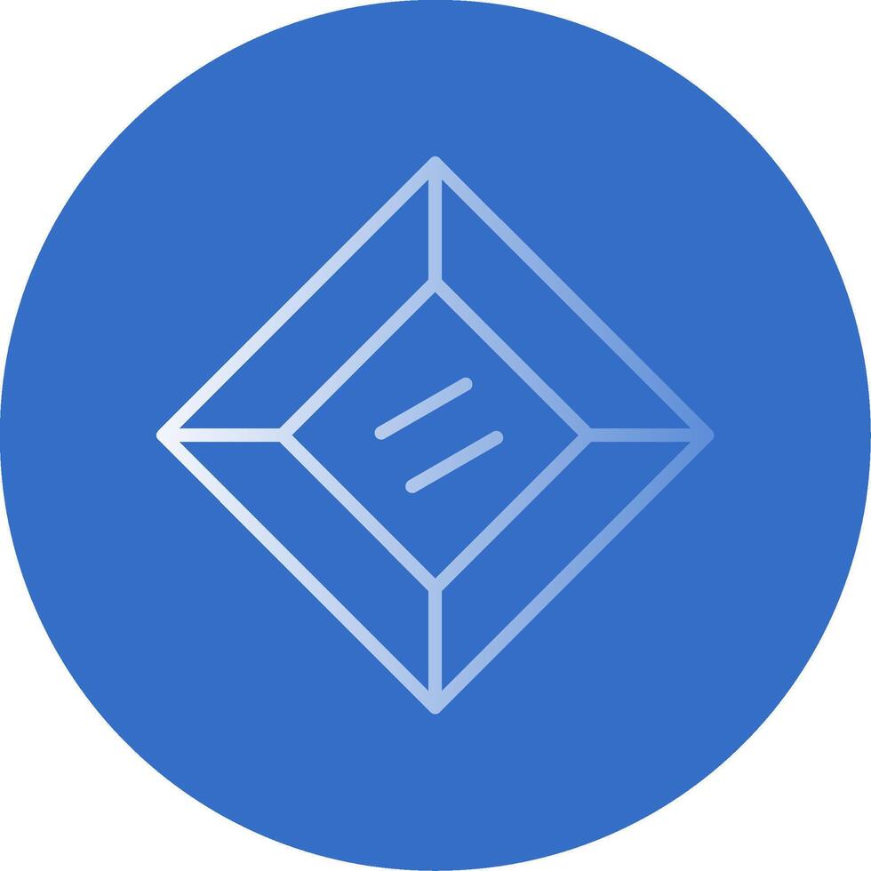 Gem Flat Bubble Icon vector