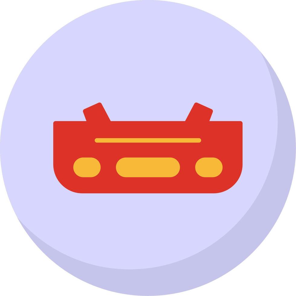 Bumper Flat Bubble Icon vector