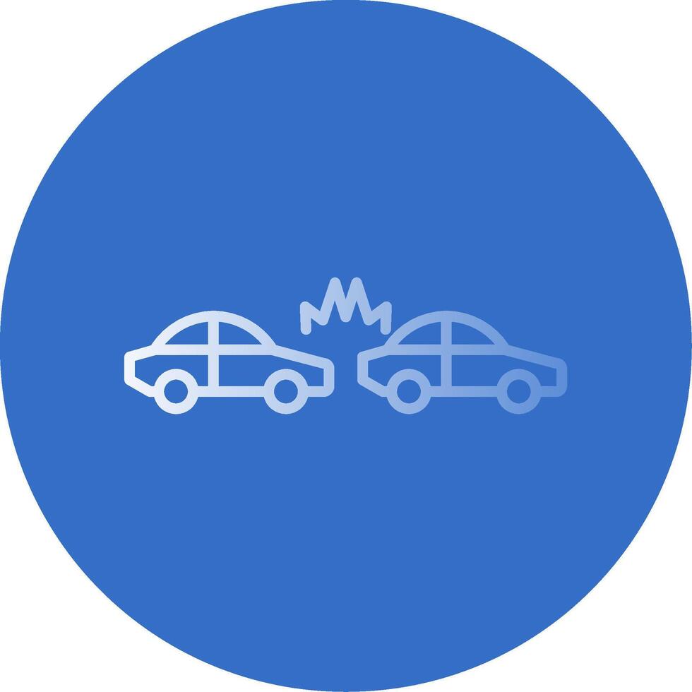 Car Crash Flat Bubble Icon vector