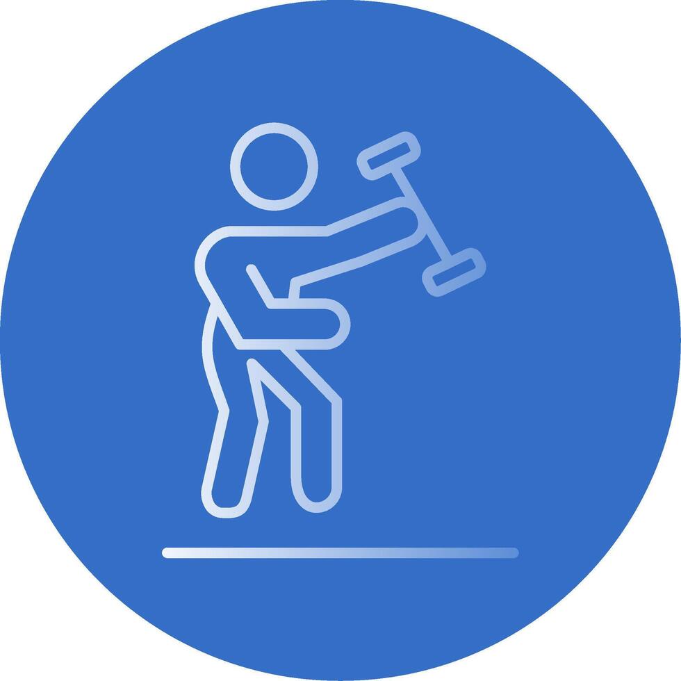 Exercise Flat Bubble Icon vector