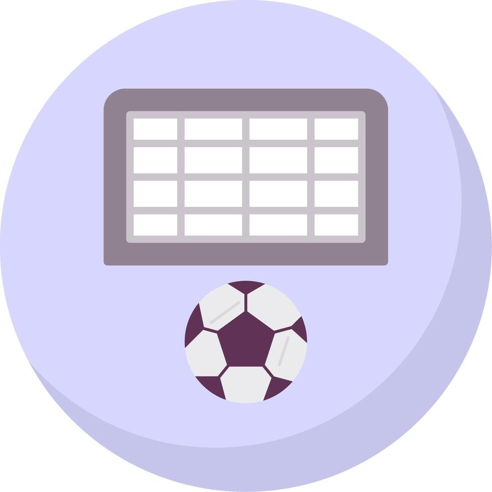 Football Goal Flat Bubble Icon vector