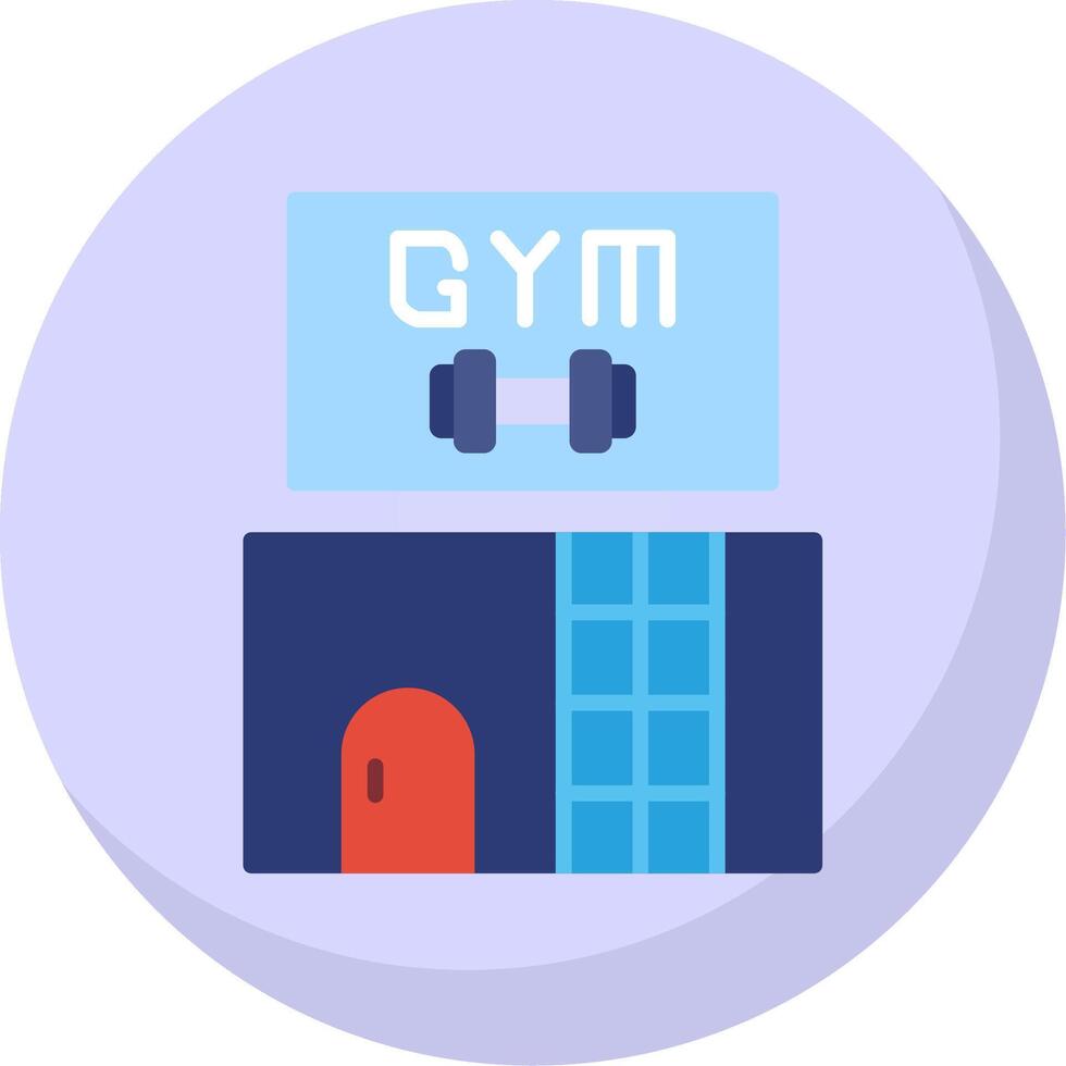 Gym Flat Bubble Icon vector