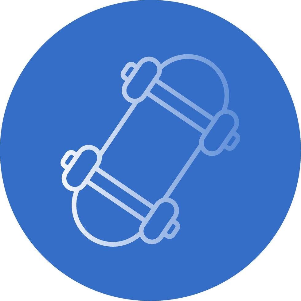 Skateboard Flat Bubble Icon vector