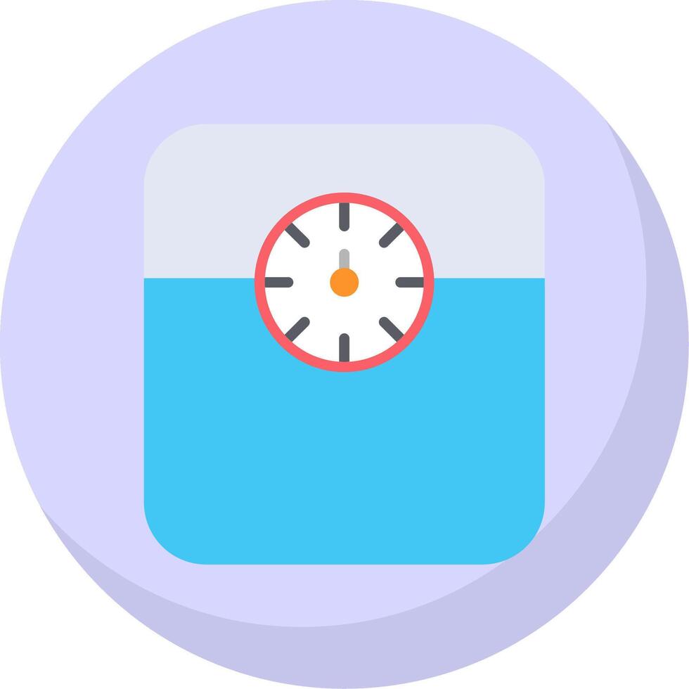 Weight Scale Flat Bubble Icon vector