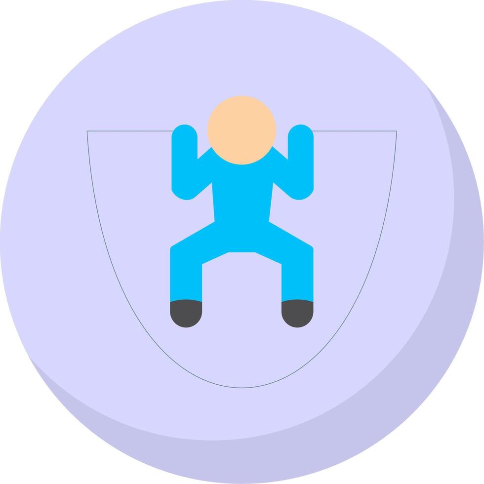 Skipping Flat Bubble Icon vector