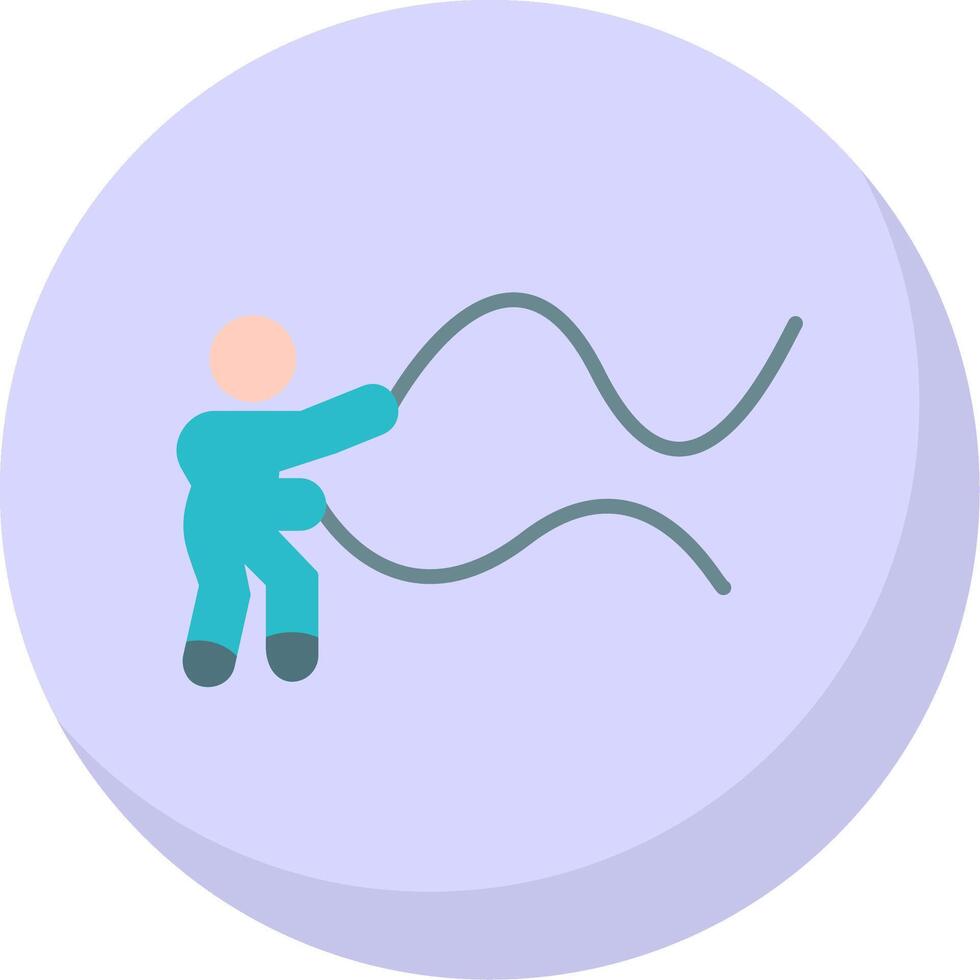 Battle Rope Flat Bubble Icon vector