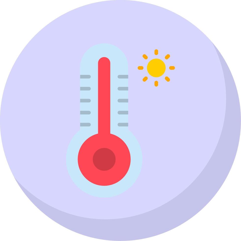 Thermometer Flat Bubble Icon vector