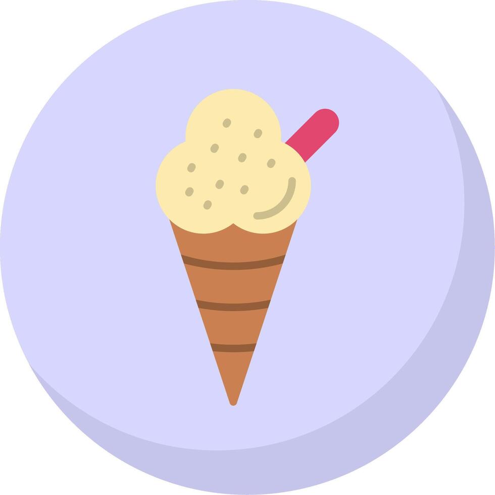 Icecream Flat Bubble Icon vector