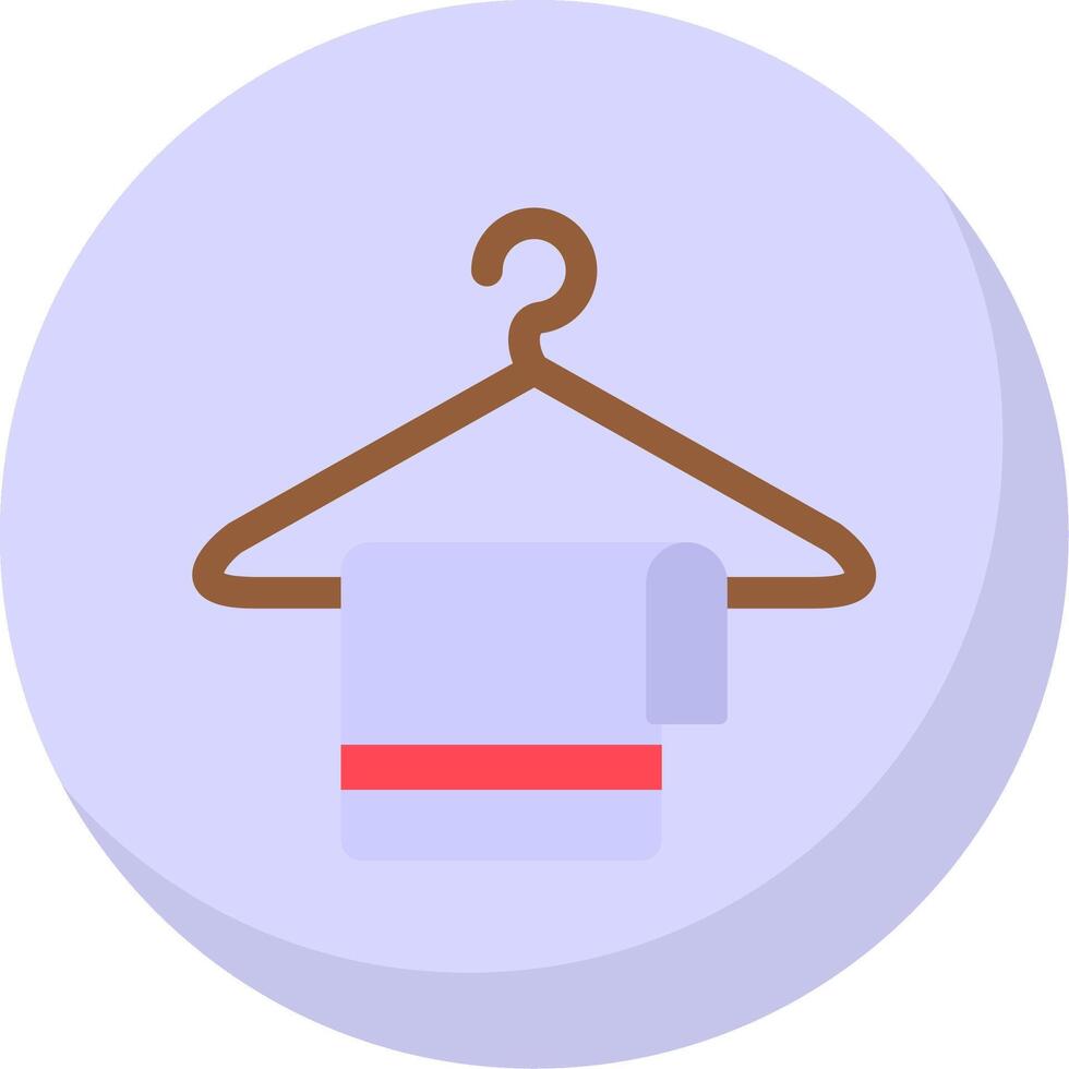 Clothes Hanger Flat Bubble Icon vector