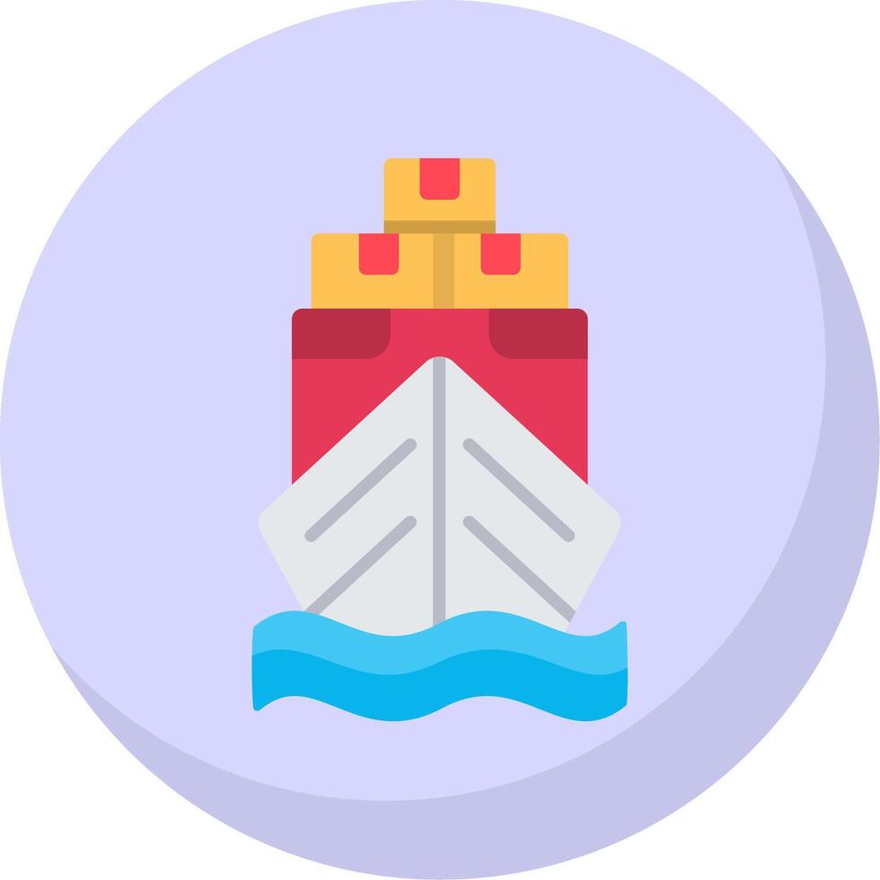 Yacht Flat Bubble Icon vector