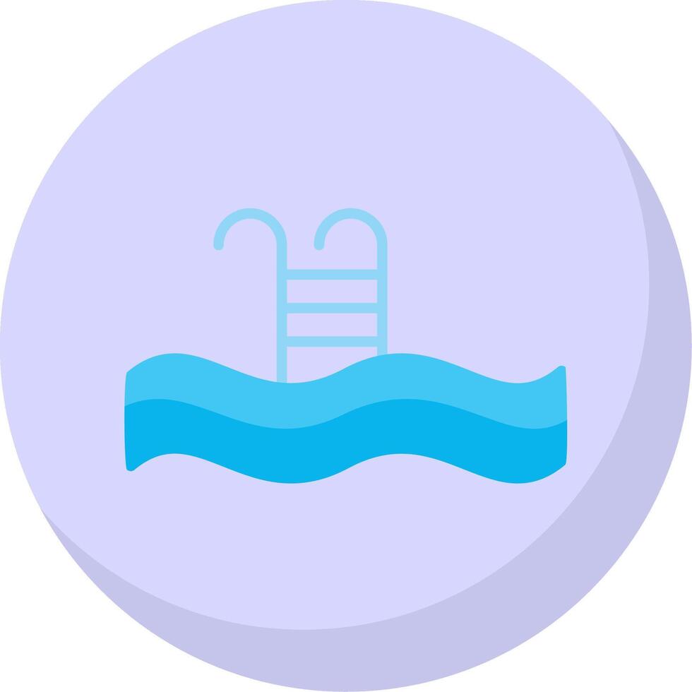 Swimming Pool Flat Bubble Icon vector