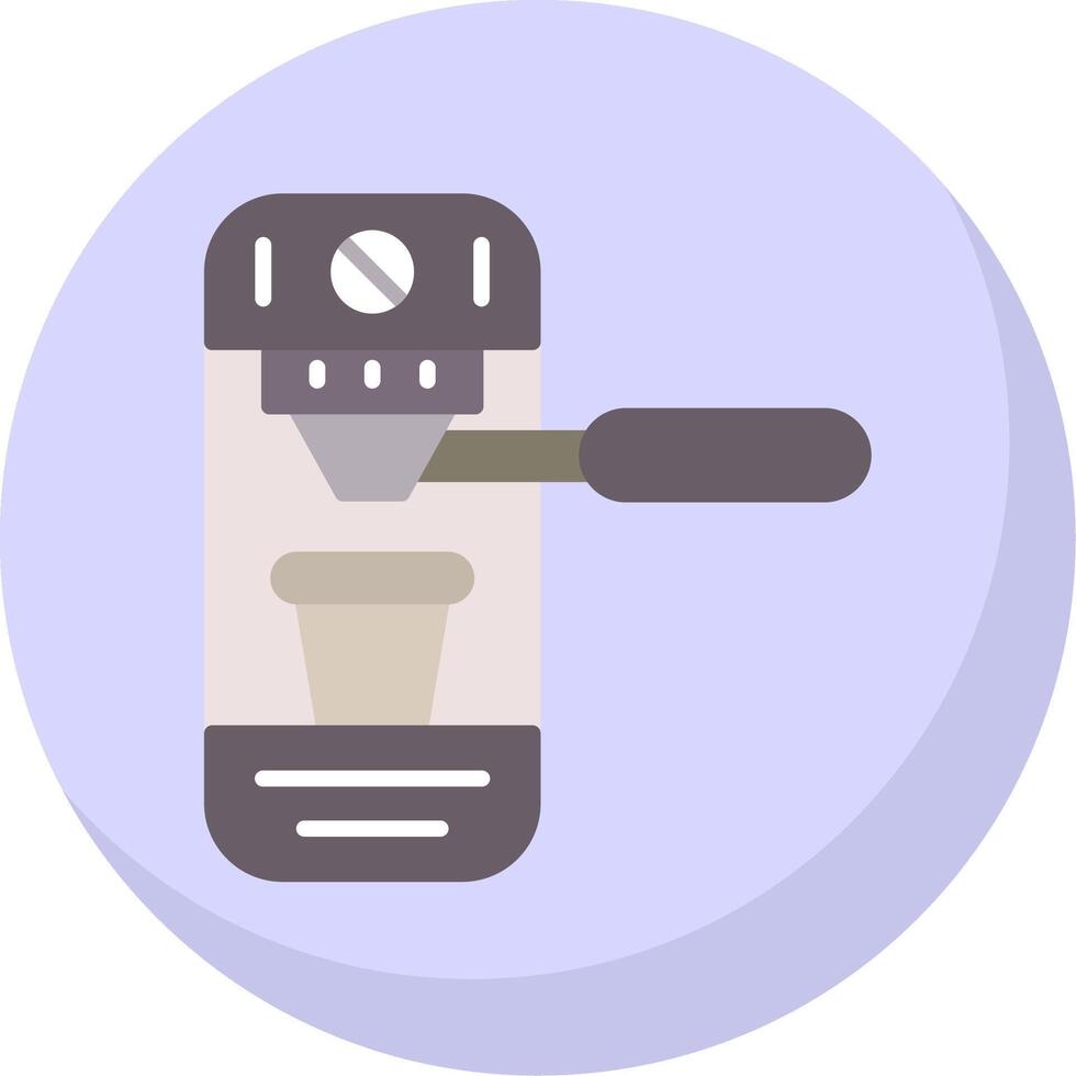 Coffee Machine Flat Bubble Icon vector
