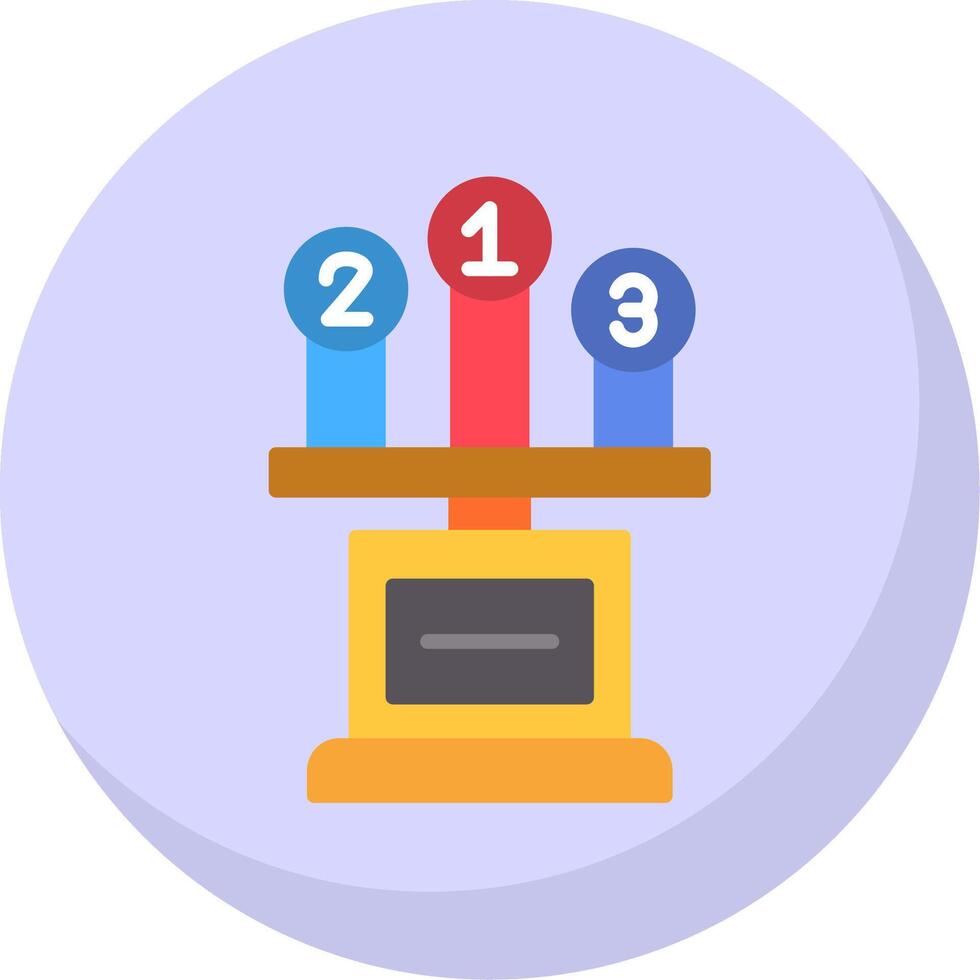 Leaderboard Flat Bubble Icon vector