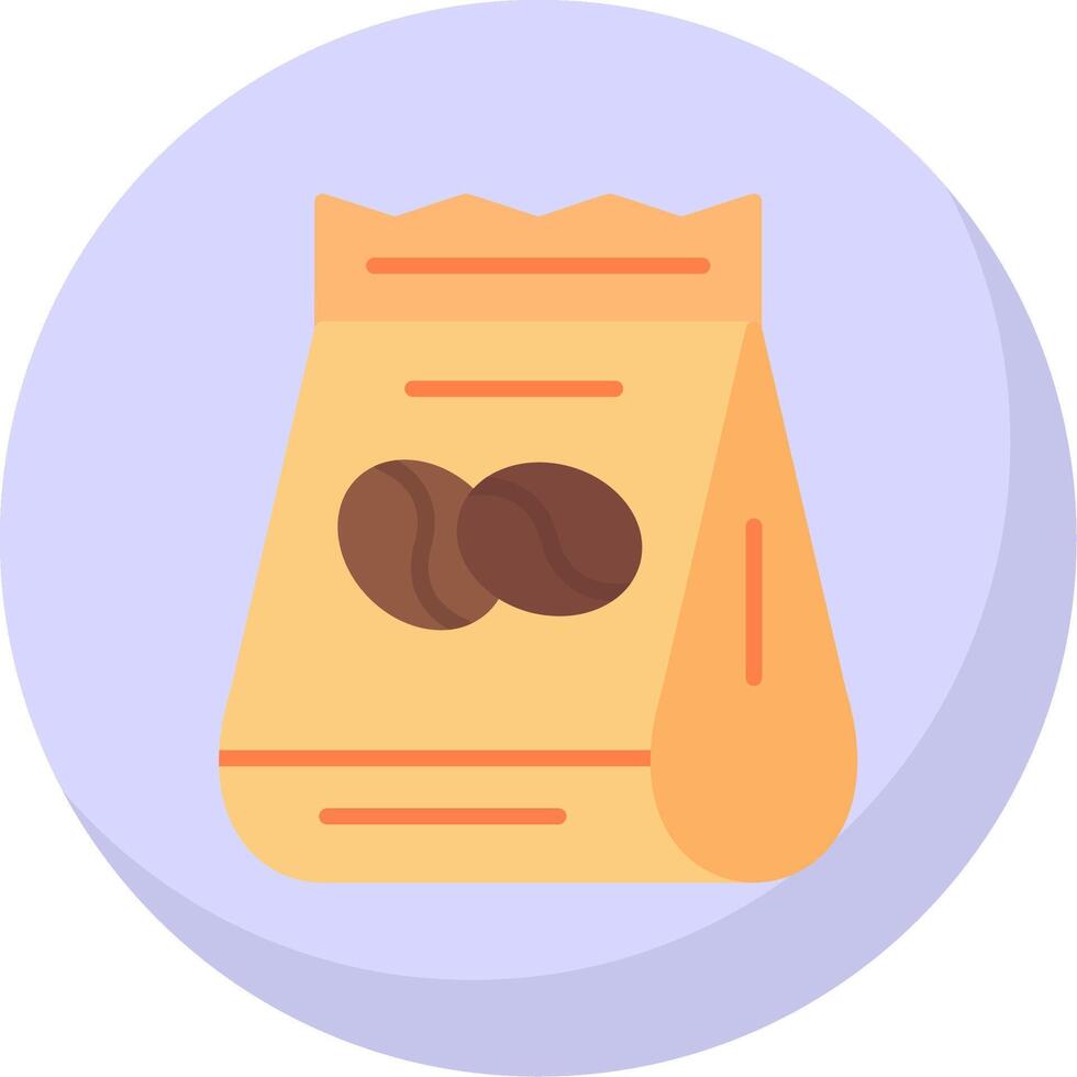 Beans Bag Flat Bubble Icon vector