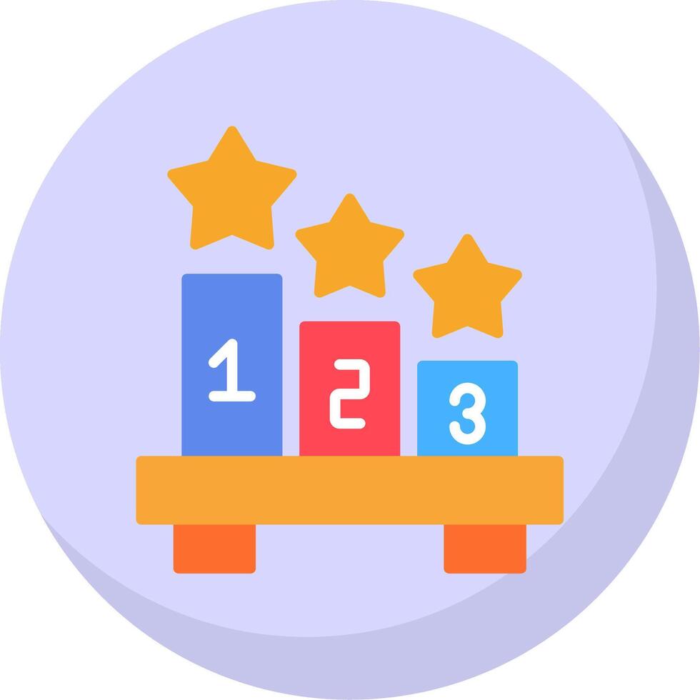 Number Flat Bubble Icon vector