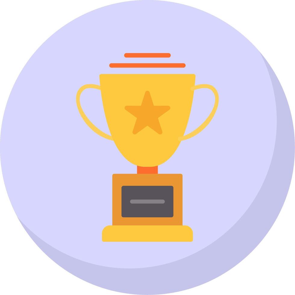 Trophy Flat Bubble Icon vector