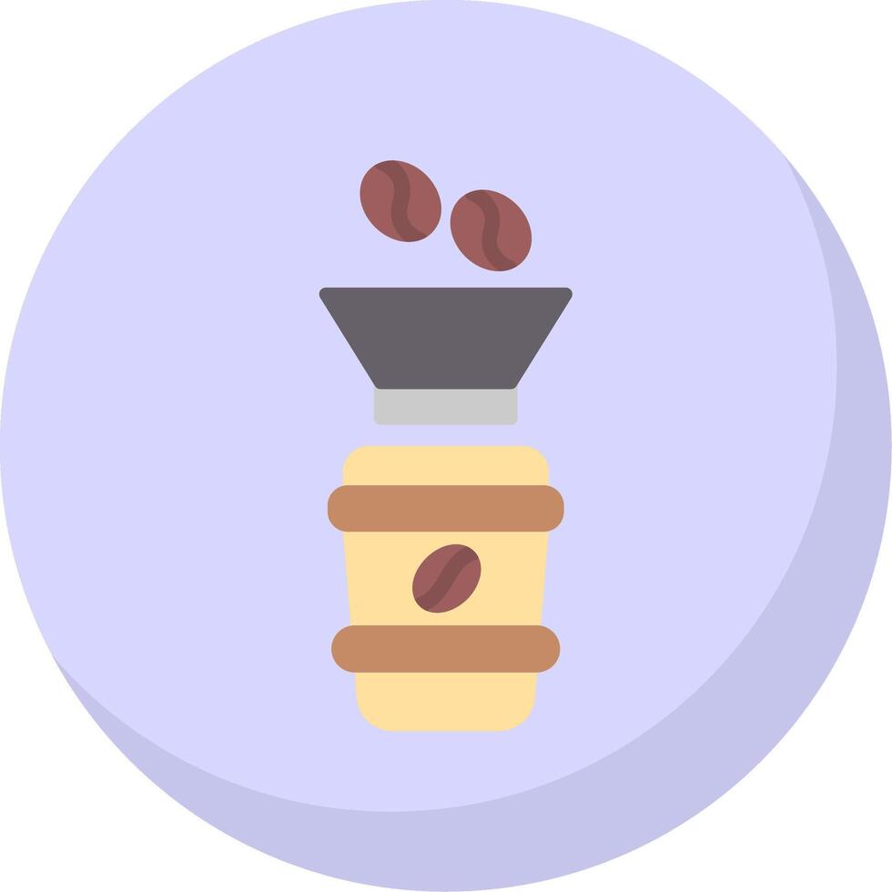 Coffee Filter Flat Bubble Icon vector