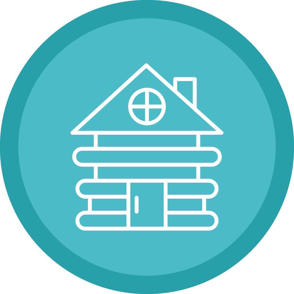 Cabin Line Multi Circle Icon vector