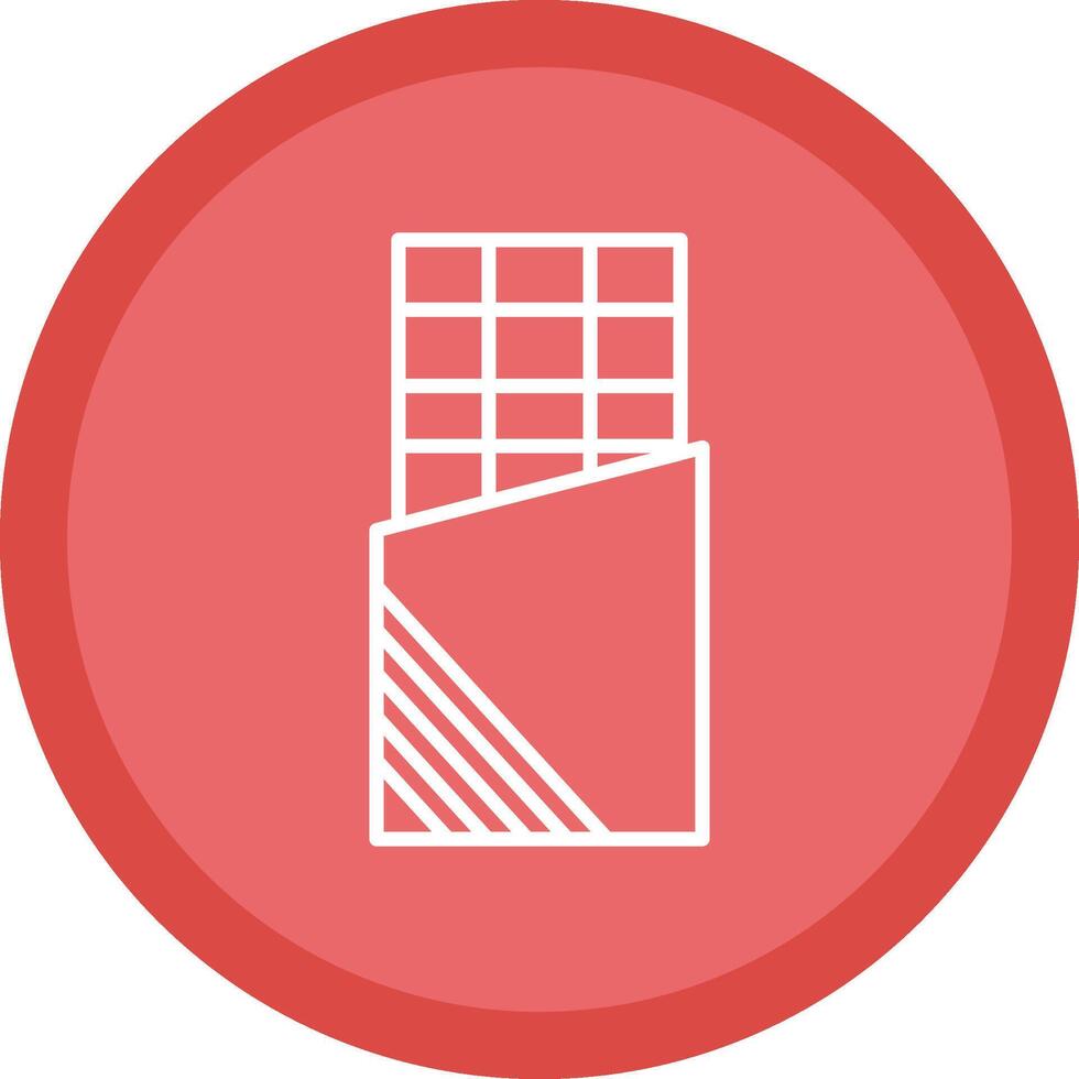 Chocolate Bar Line Multi Circle Icon vector
