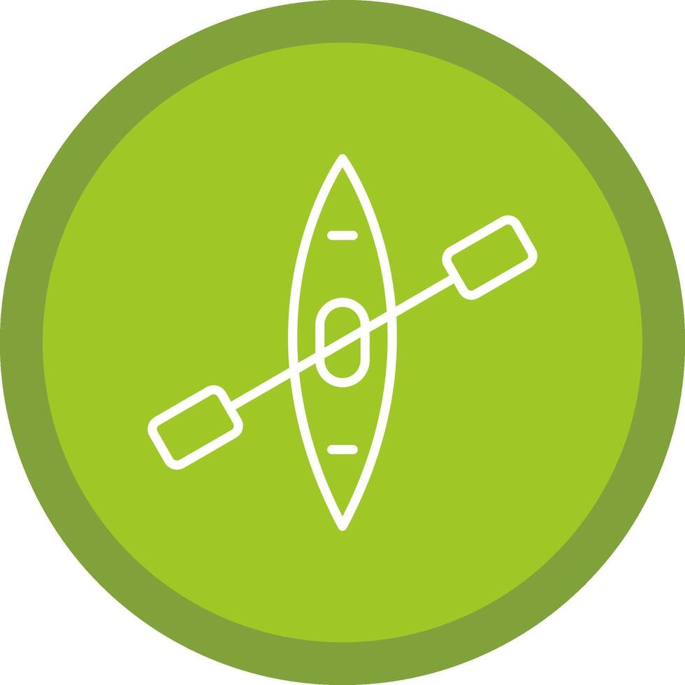 Canoe Line Multi Circle Icon vector