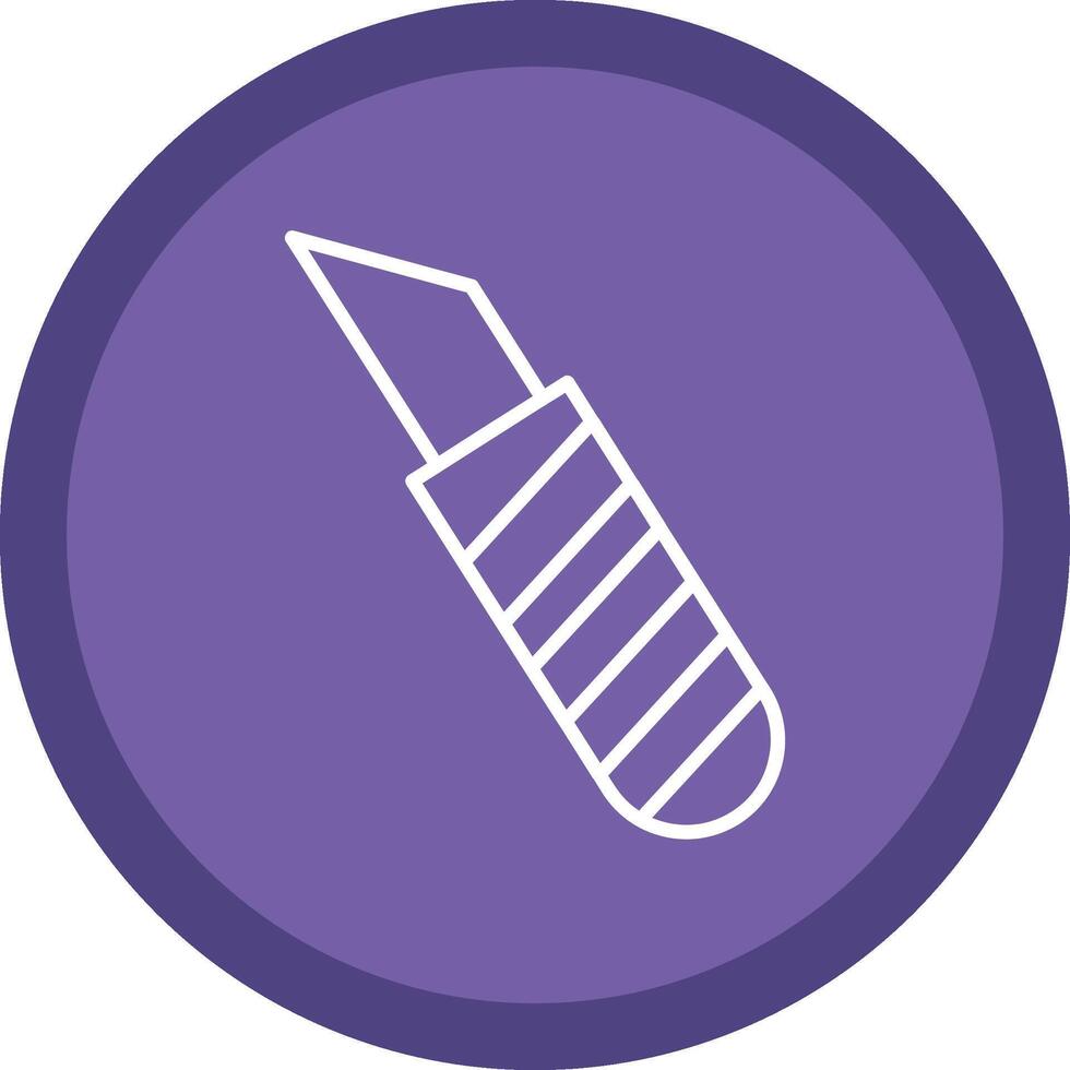 Cutting Knife Line Multi Circle Icon vector