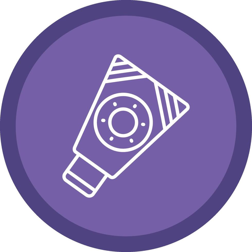 Sunscreen Line Multi Circle Icon vector